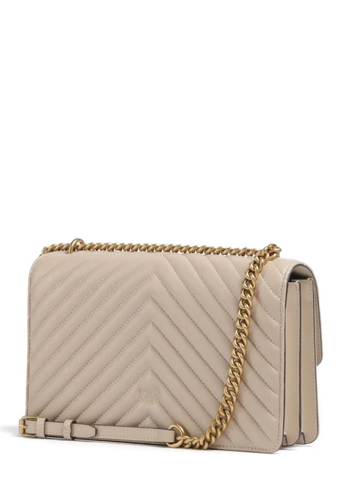 Pinko – Love Bag Chevron - Beige - immagine 5