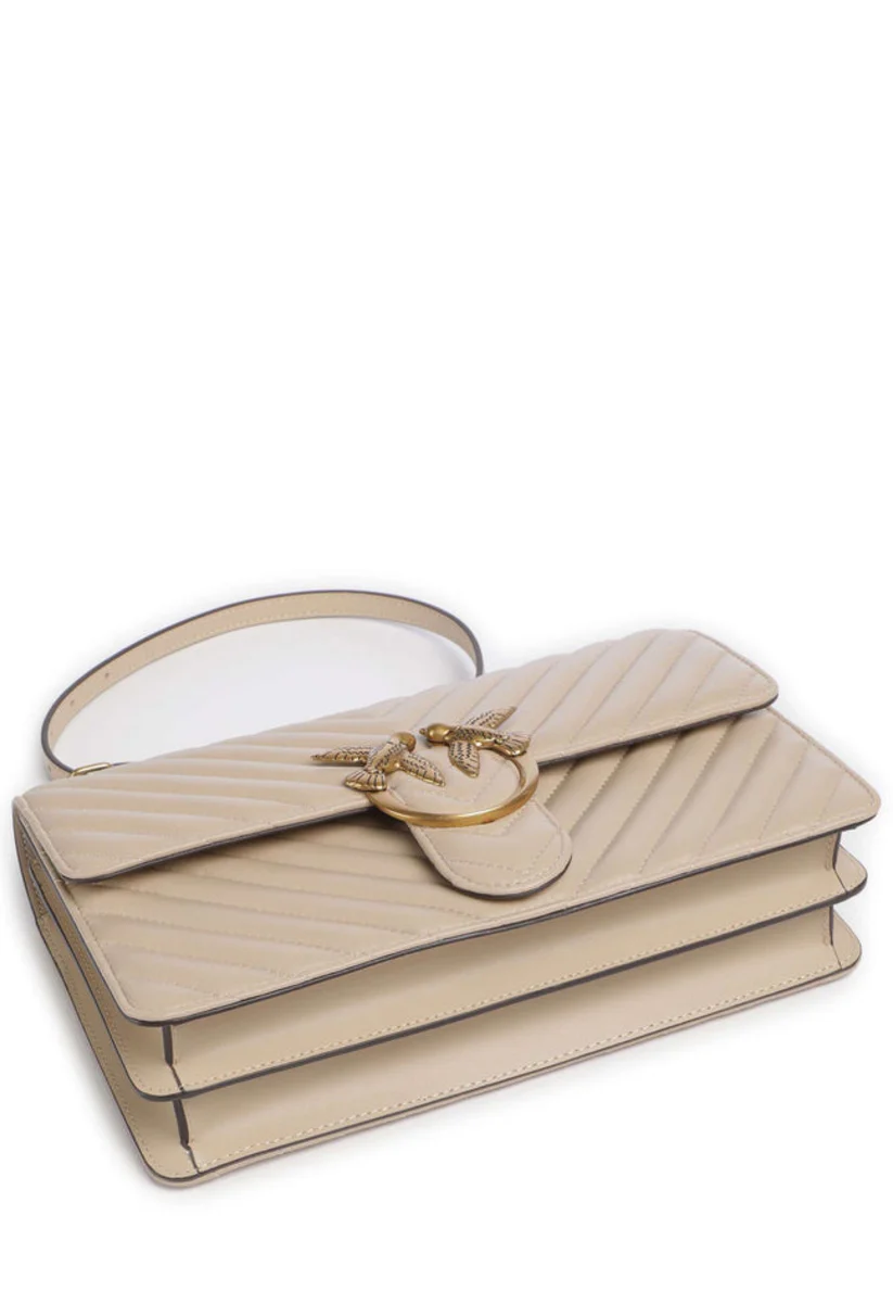 Pinko – Love Bag Chevron - Beige - immagine 3