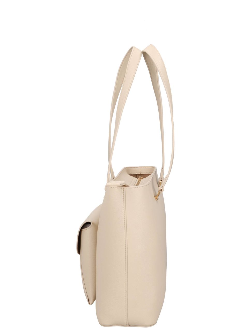 Love Moschino Shopping bag con tasca frontale - Avorio - immagine 3