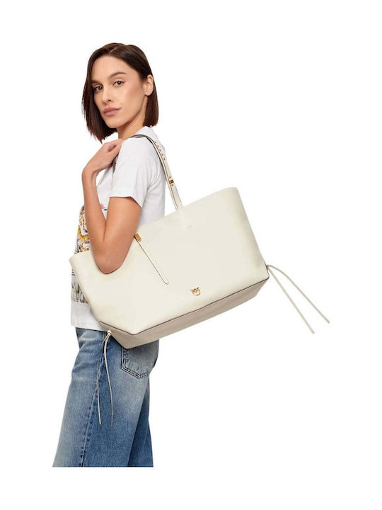 Pinko – Cabas Classic Bag - White - immagine 3