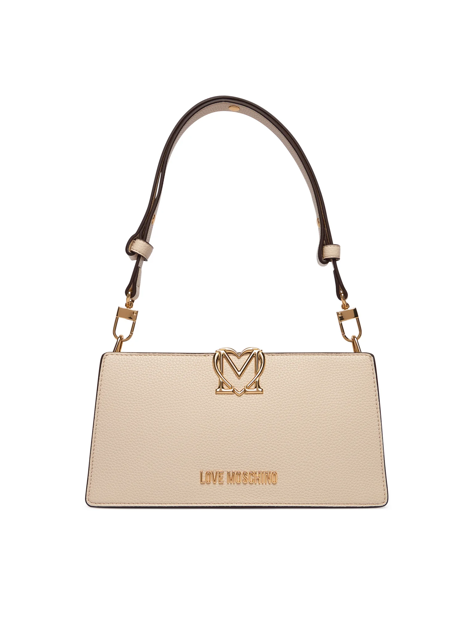 Love Moschino Borsa a spalla compatta Avorio - immagine 2