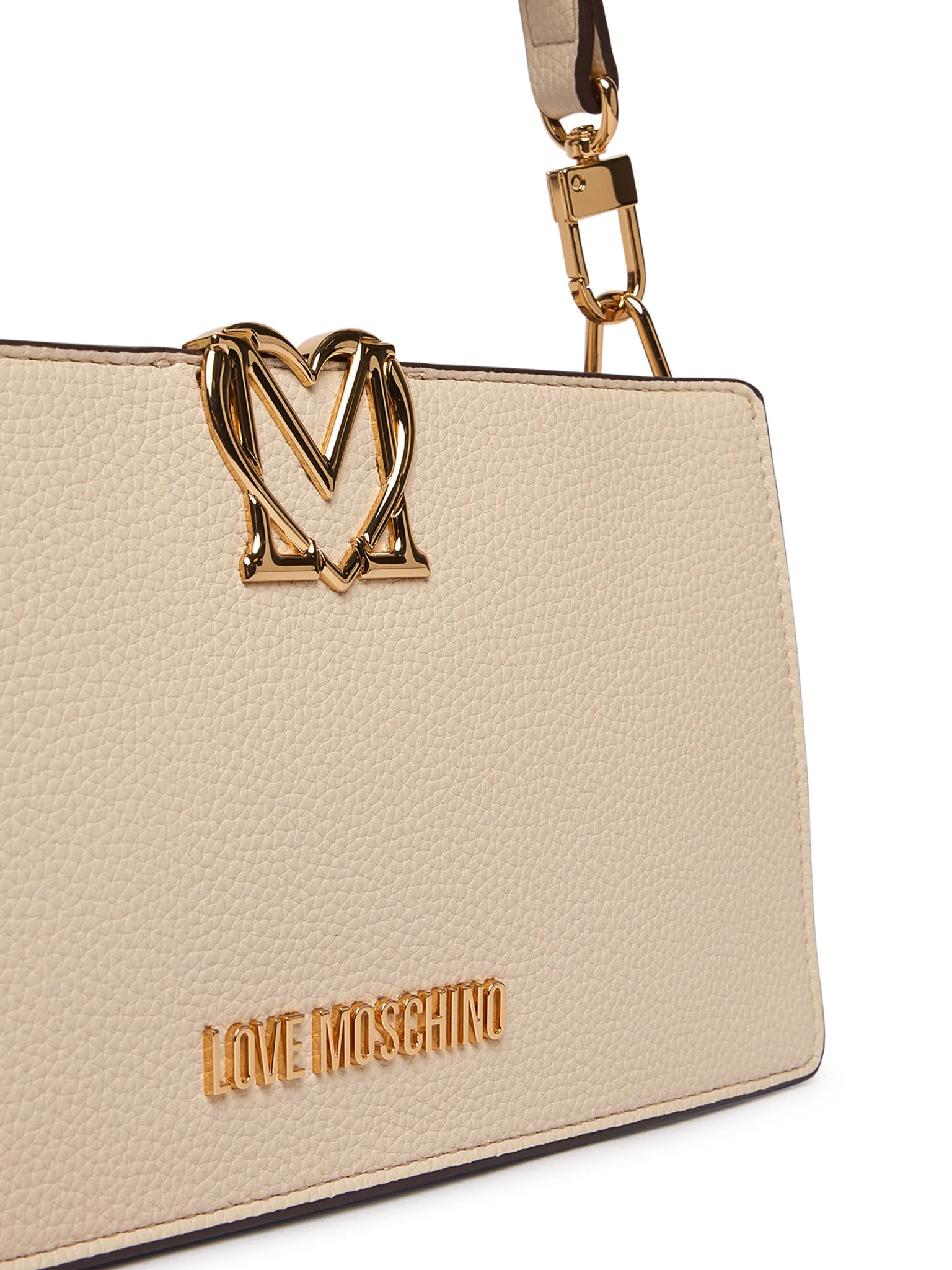 Love Moschino Borsa a spalla compatta Avorio - immagine 3