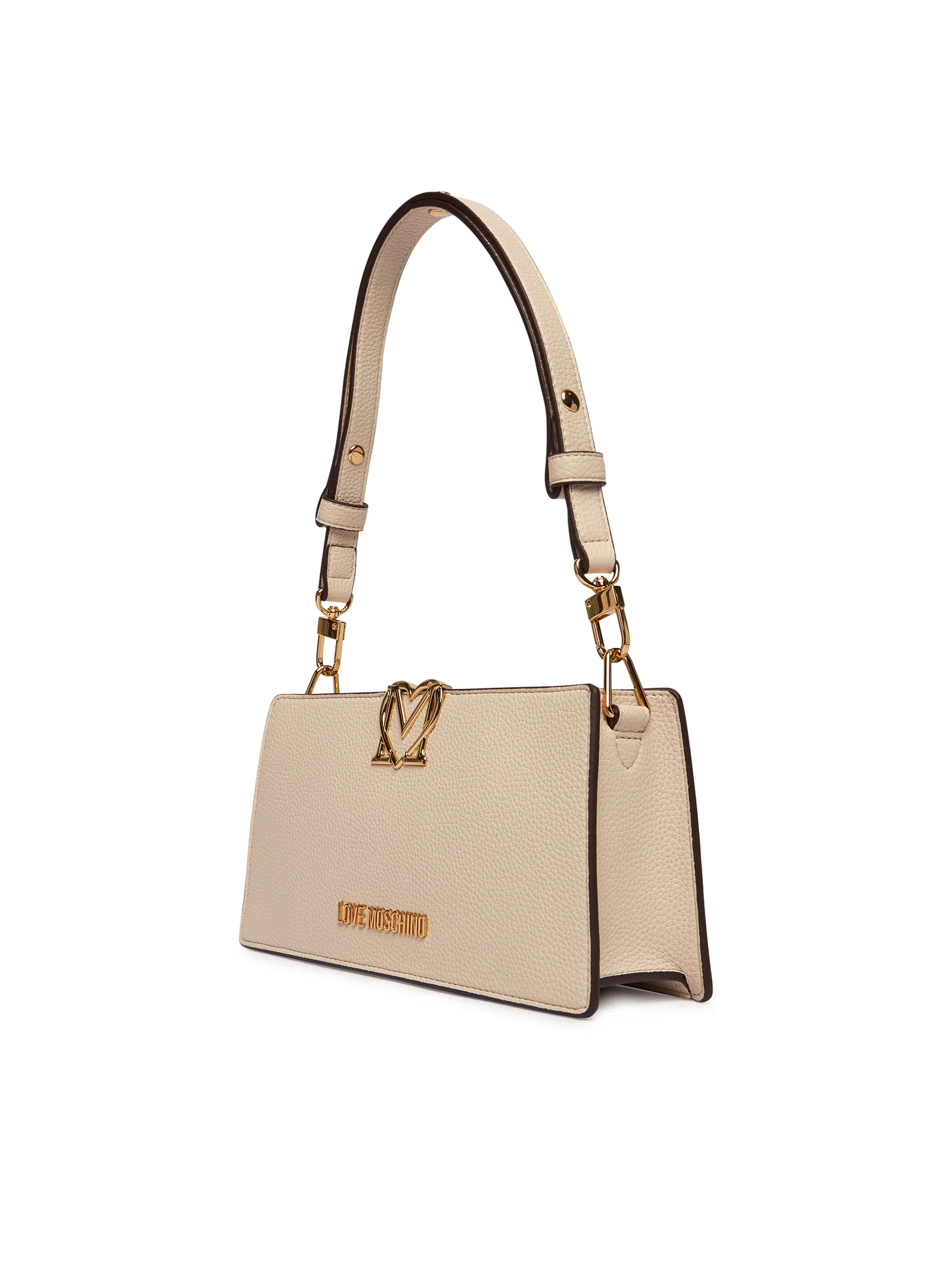 Love Moschino Borsa a spalla compatta Avorio - immagine 5