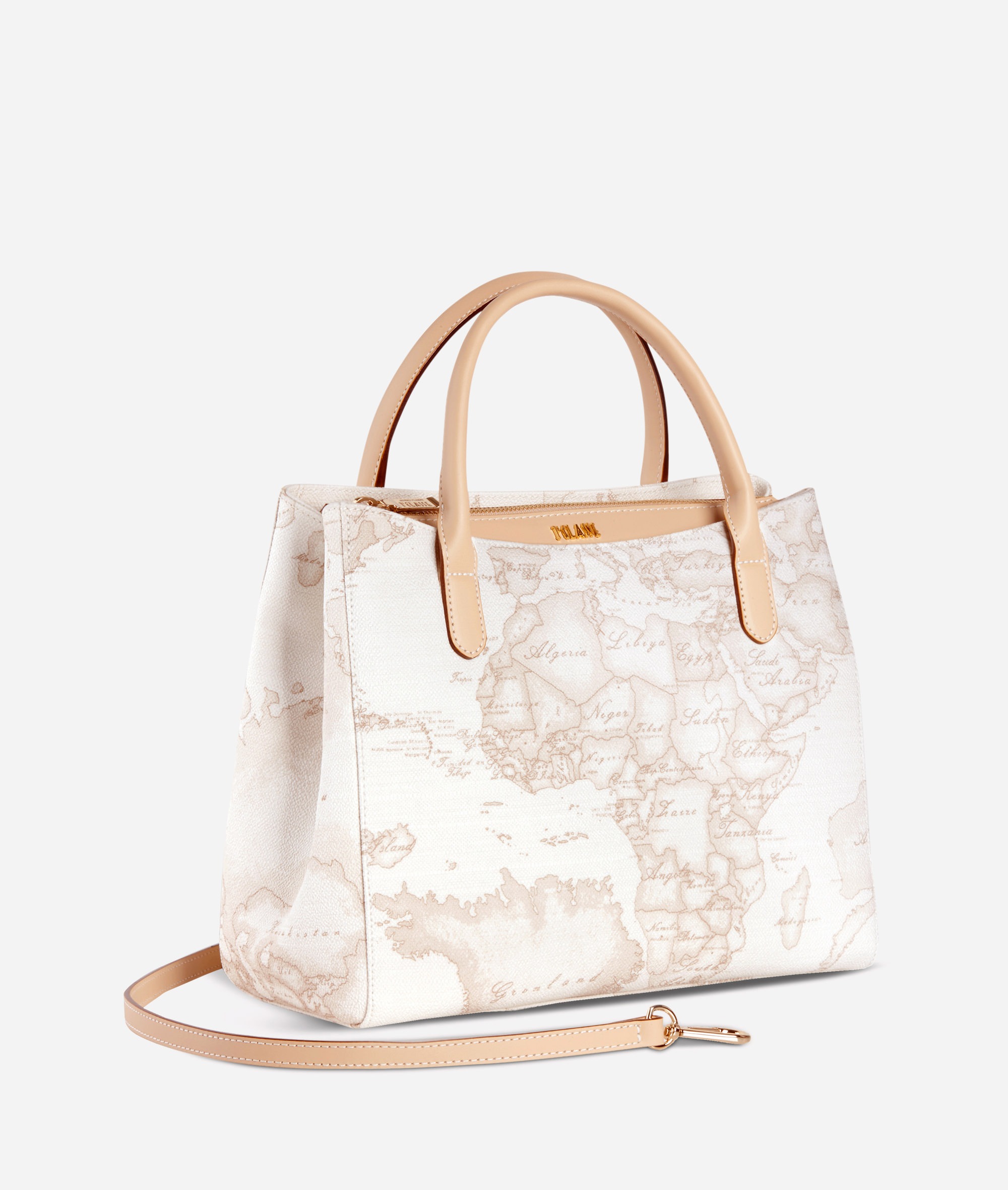Geo White Borsa piccola a mano con tracolla - immagine 3