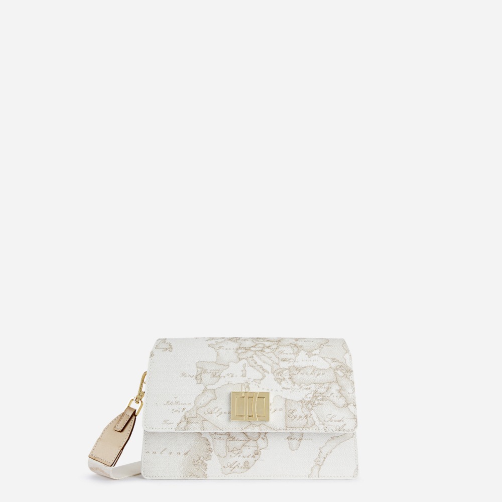 Geo White tracollina con patta e logo 1C