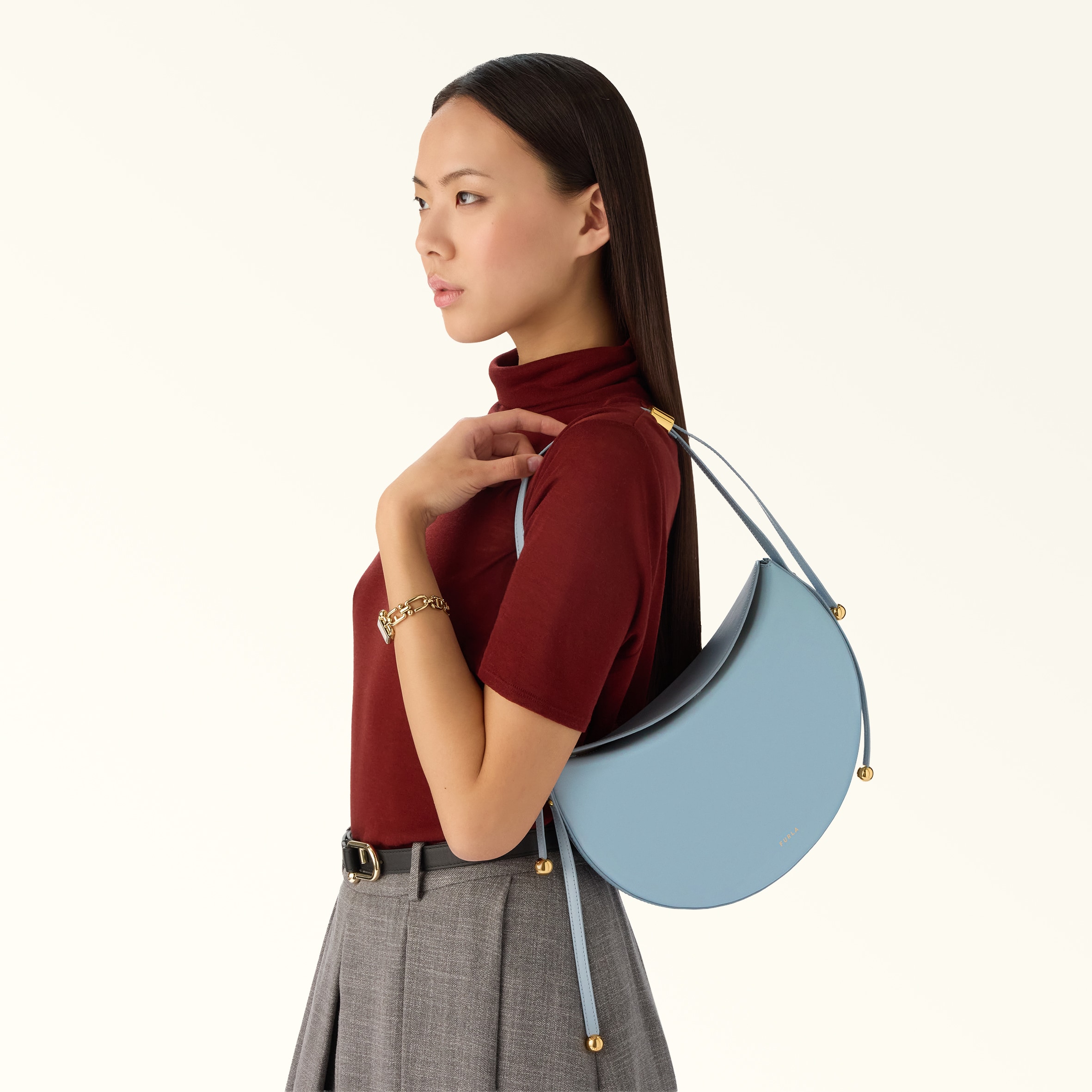 Furla Moonstone Borsa A Spalla M Carta da Zucchero - immagine 2