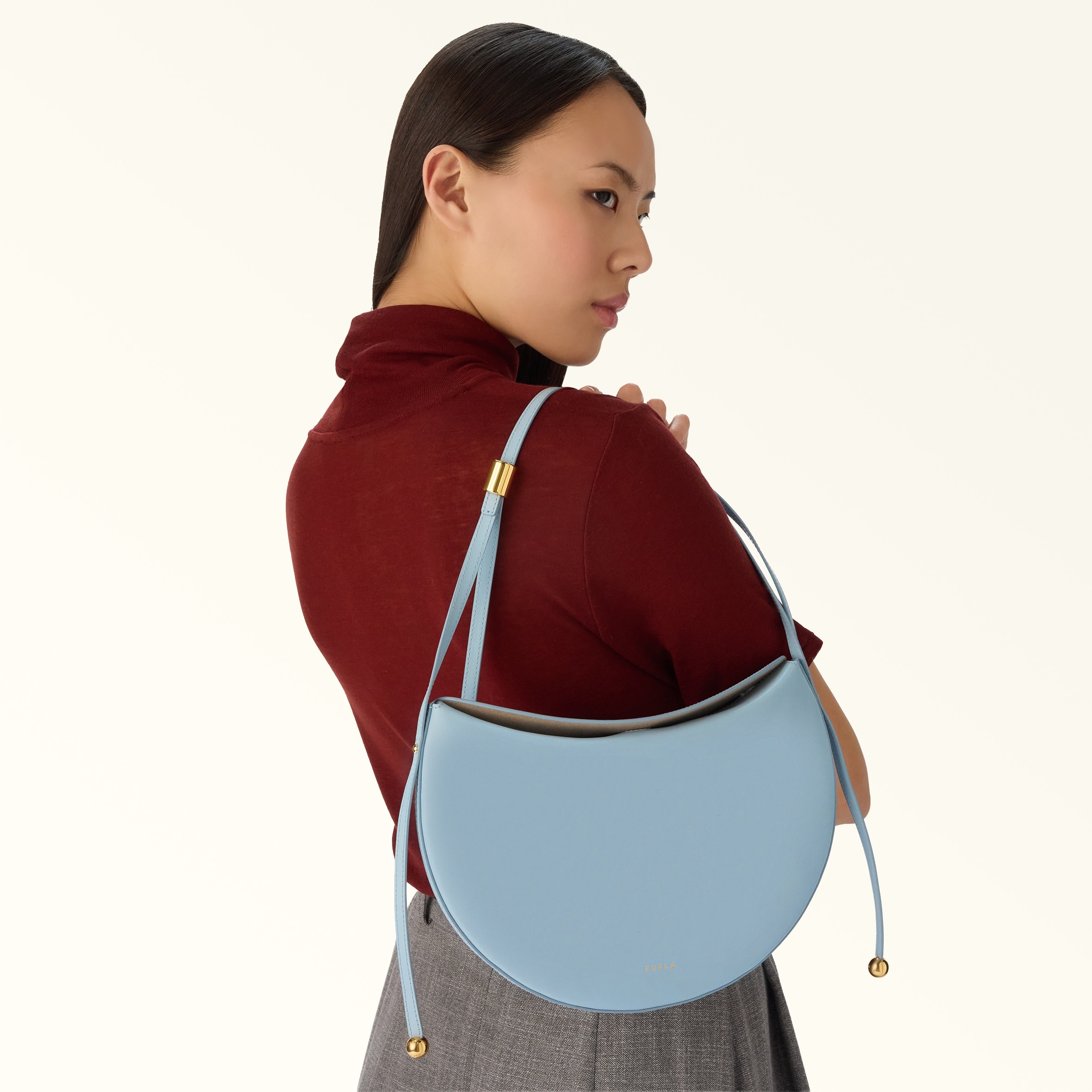 Furla Moonstone Borsa A Spalla M Carta da Zucchero - immagine 7