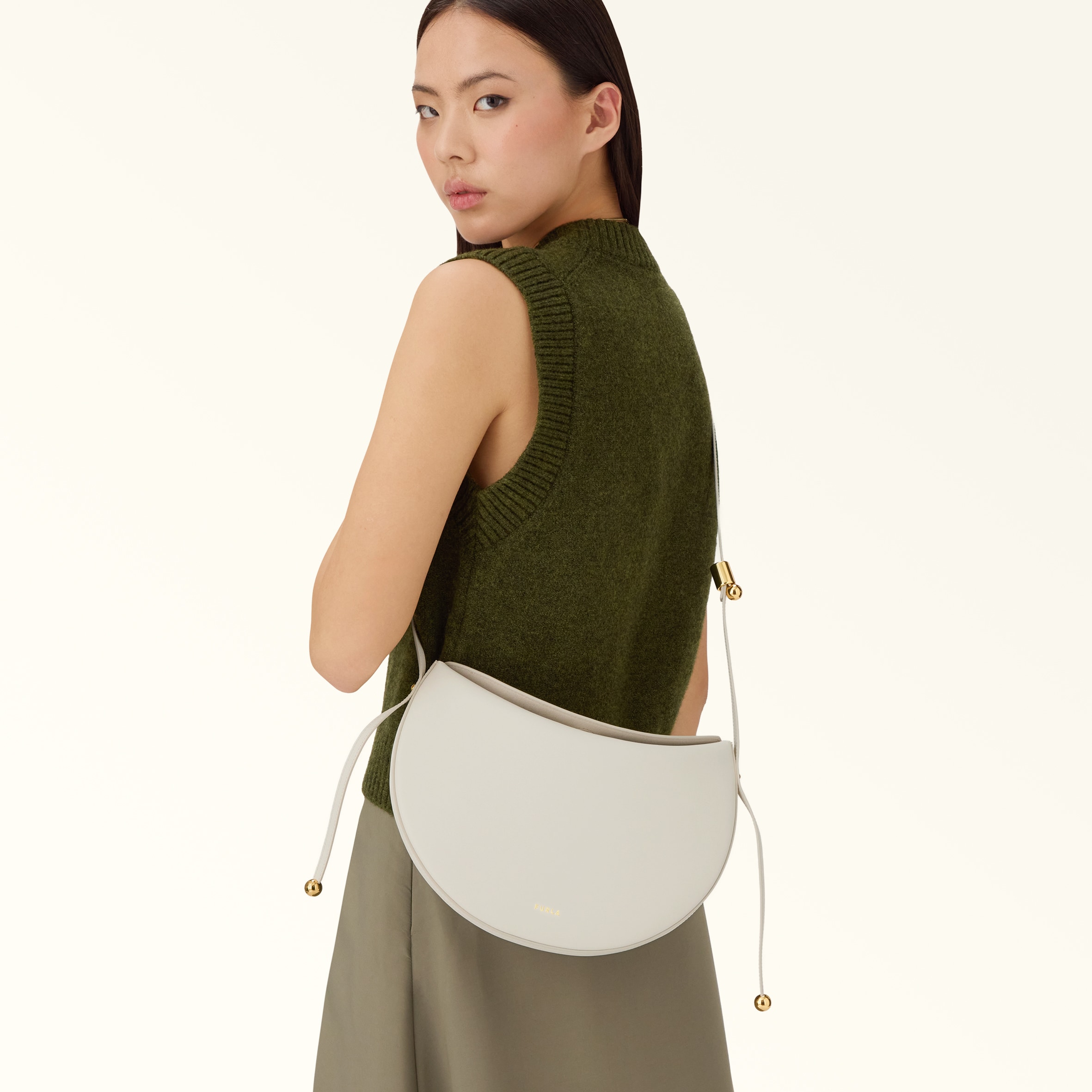 Furla Moonstone Borsa A Spalla M Panna - immagine 2