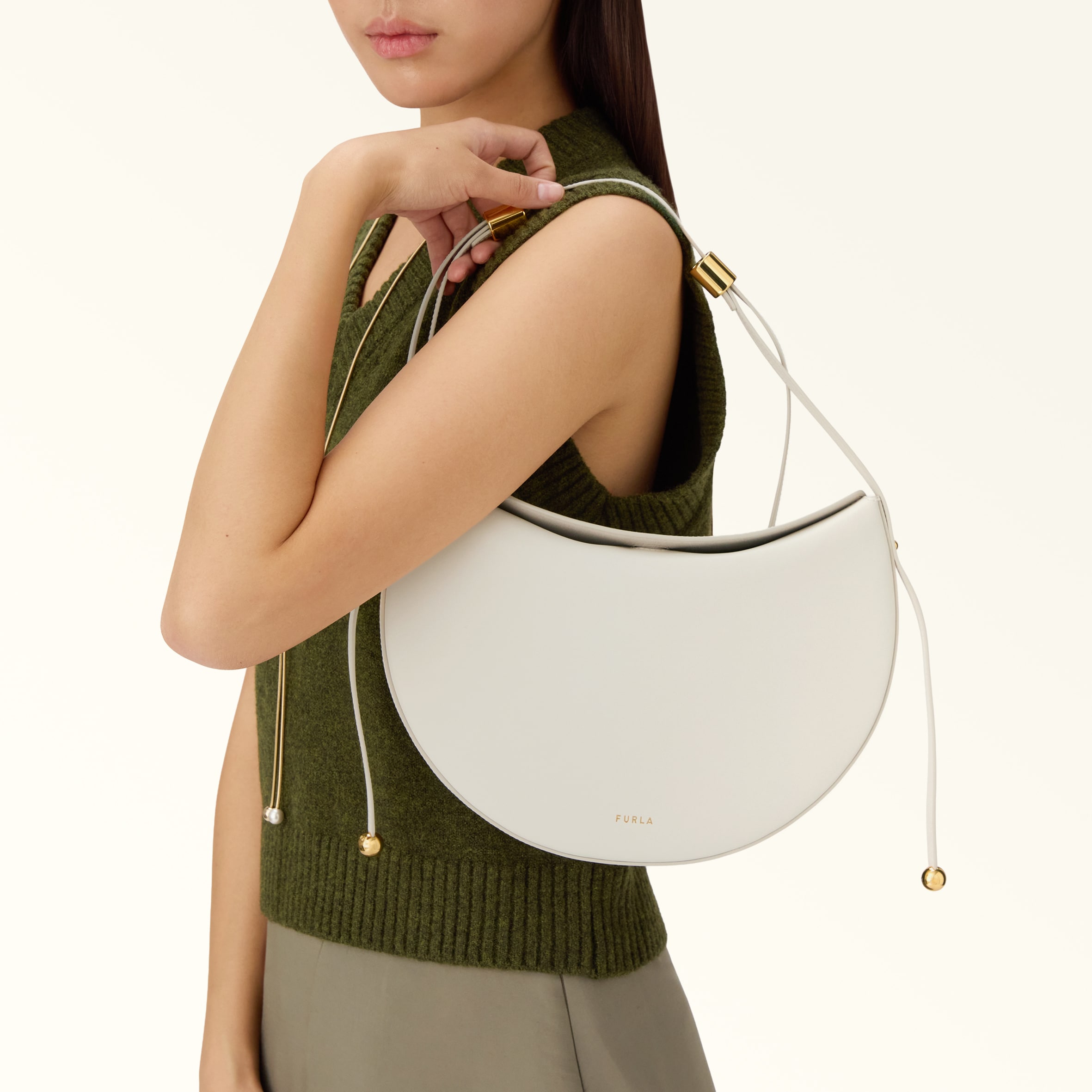 Furla Moonstone Borsa A Spalla M Panna - immagine 7