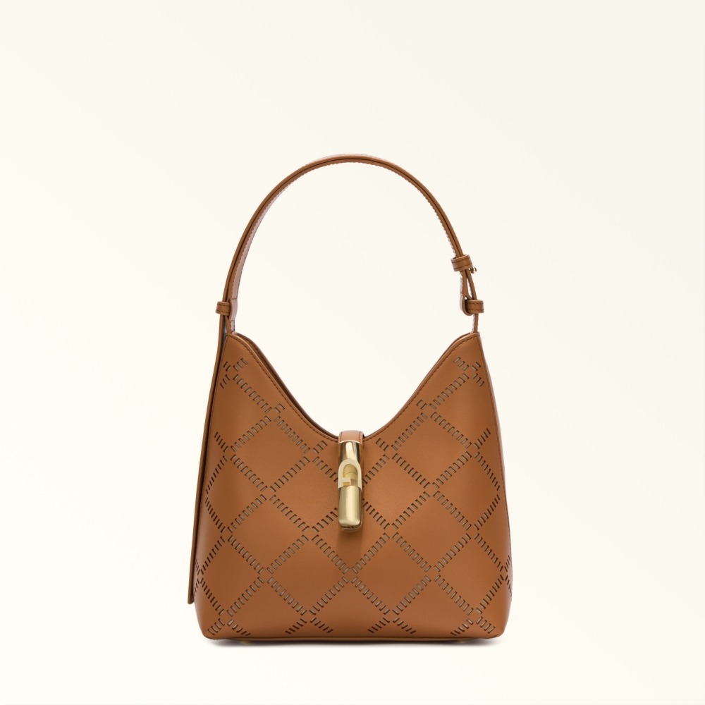 Furla Goccia Borsa A Spalla S Brandy