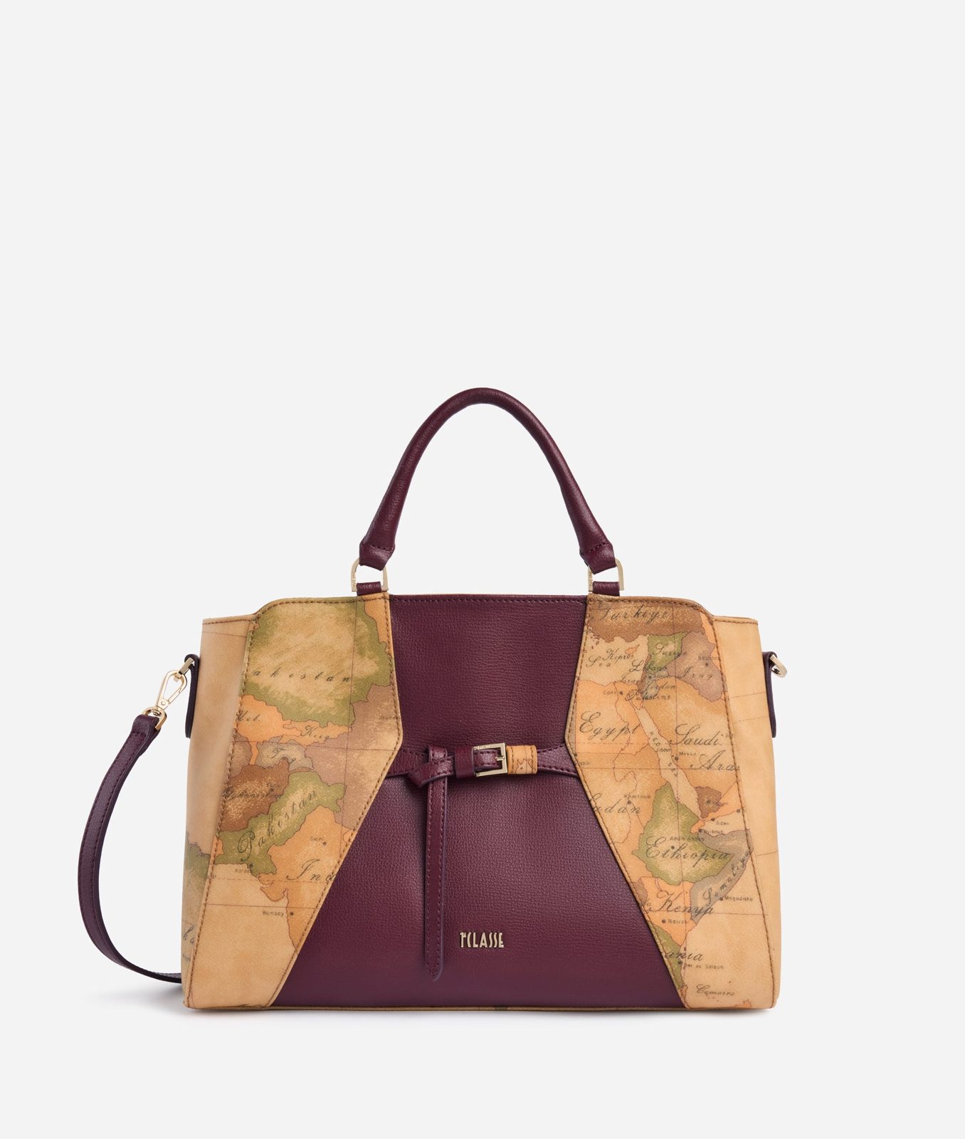 Alviero Martini 1A Classe Geo Saloon Borsa a Mano Burgundy
