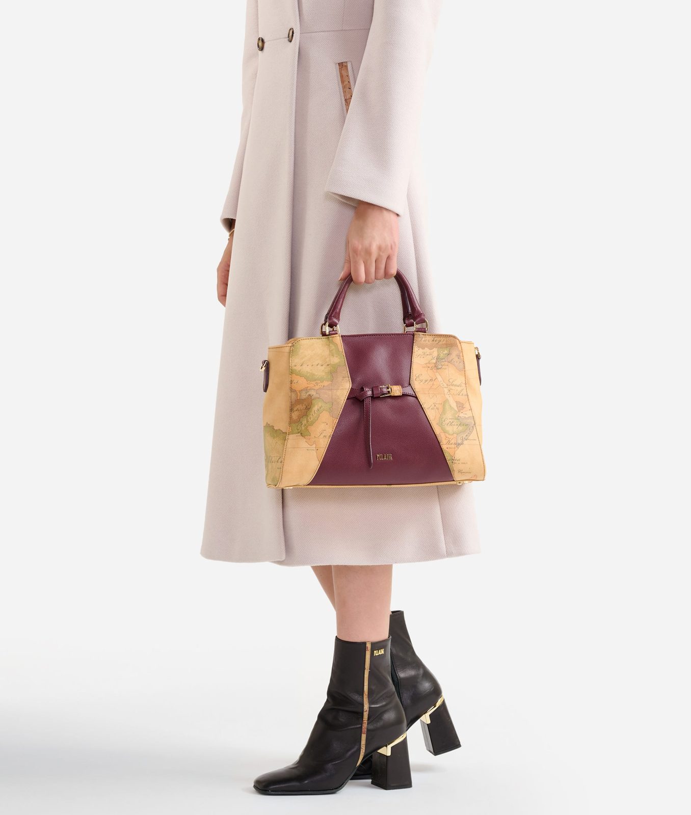 Alviero Martini 1A Classe Geo Saloon Borsa a Mano Burgundy - immagine 4
