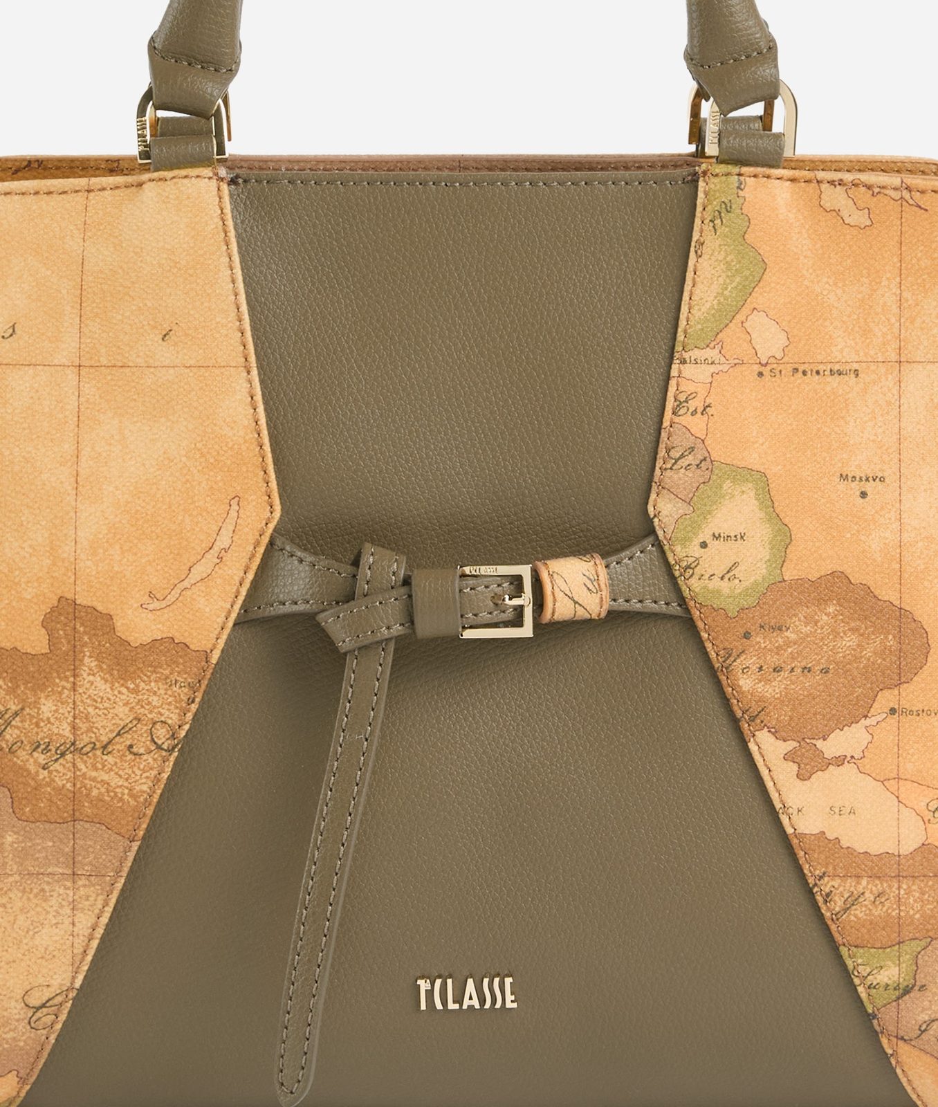 Alviero Martini 1A Classe Geo Saloon Borsa a Mano Verde Oliva - immagine 4