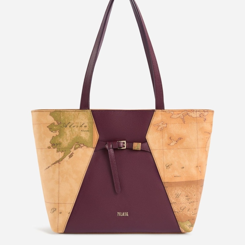 Alviero Martini 1A Classe Geo Saloon Borsa Shopping Burgundy
