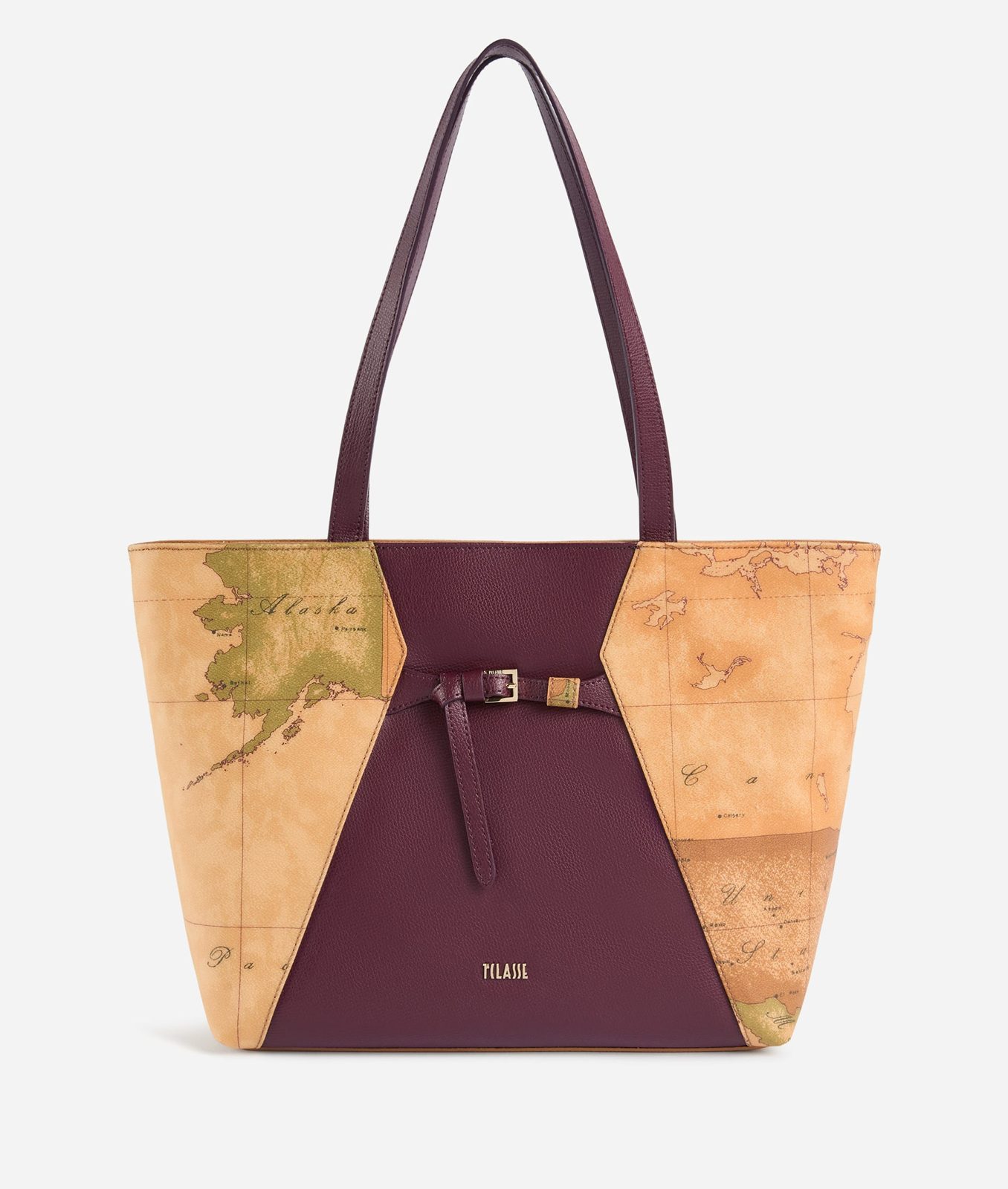 Alviero Martini 1A Classe Geo Saloon Borsa Shopping Burgundy