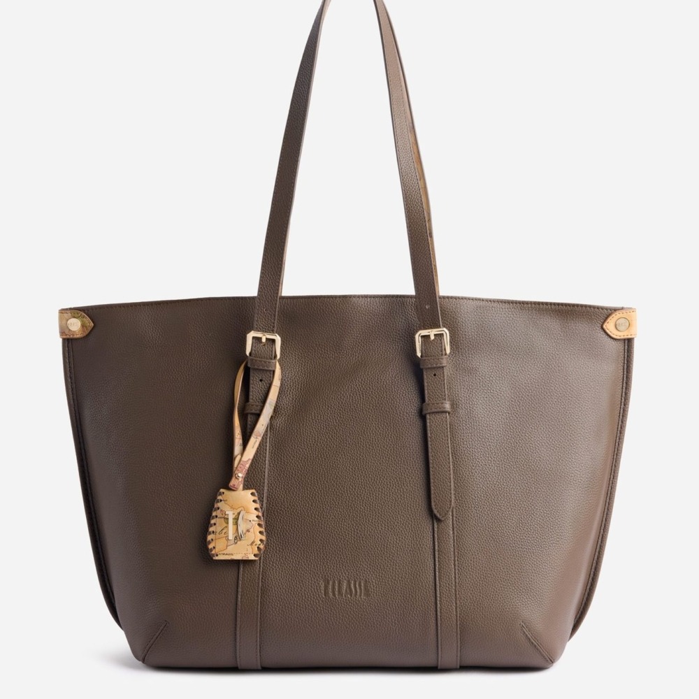 Alviero Martini 1A Classe Montana Leather Borsa Shopping Sequoia