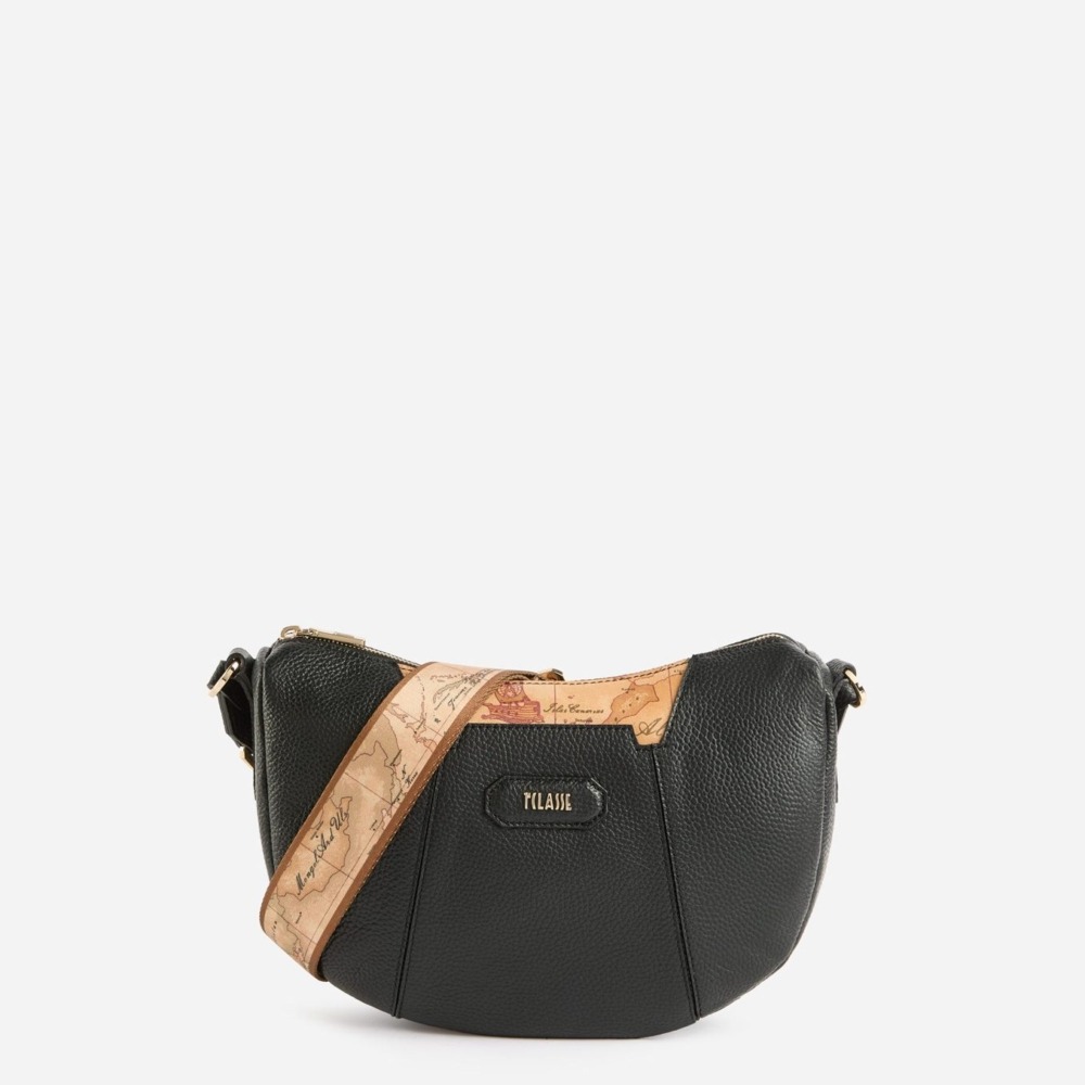 Alviero Martini 1A Classe Sierra Leather Tracolla a Mezzaluna Nera