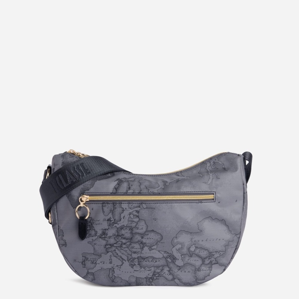 Alviero Martini 1A Classe Soft Ranch Tracolla a Mezzaluna Media Geo Dark