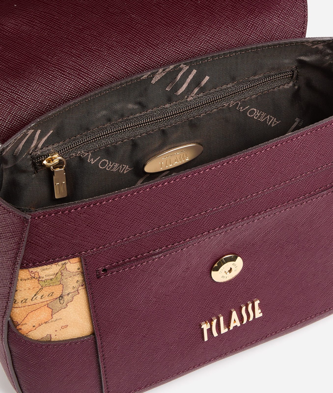 Alviero Martini 1A Classe West City Borsa a Mano con Patta Burgundy - immagine 3