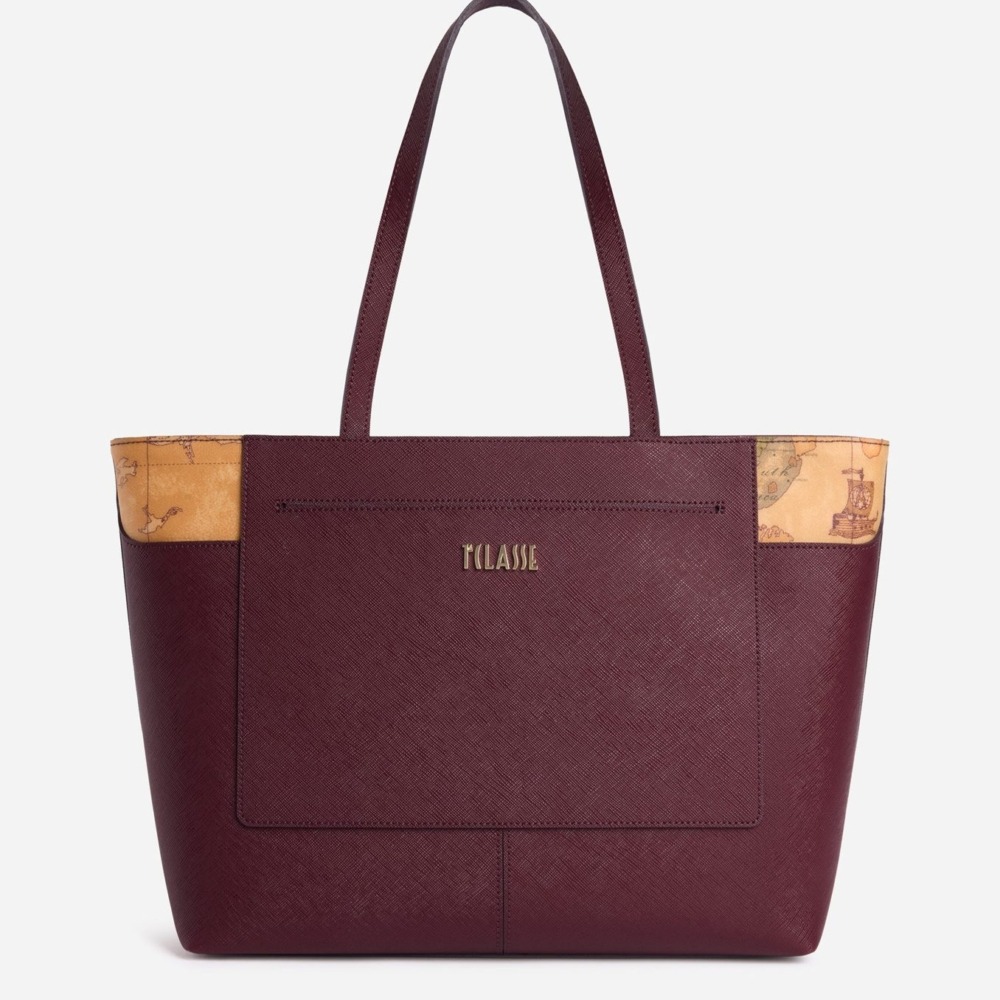 Alviero Martini 1A Classe West City Borsa Shopping Grande Burgundy