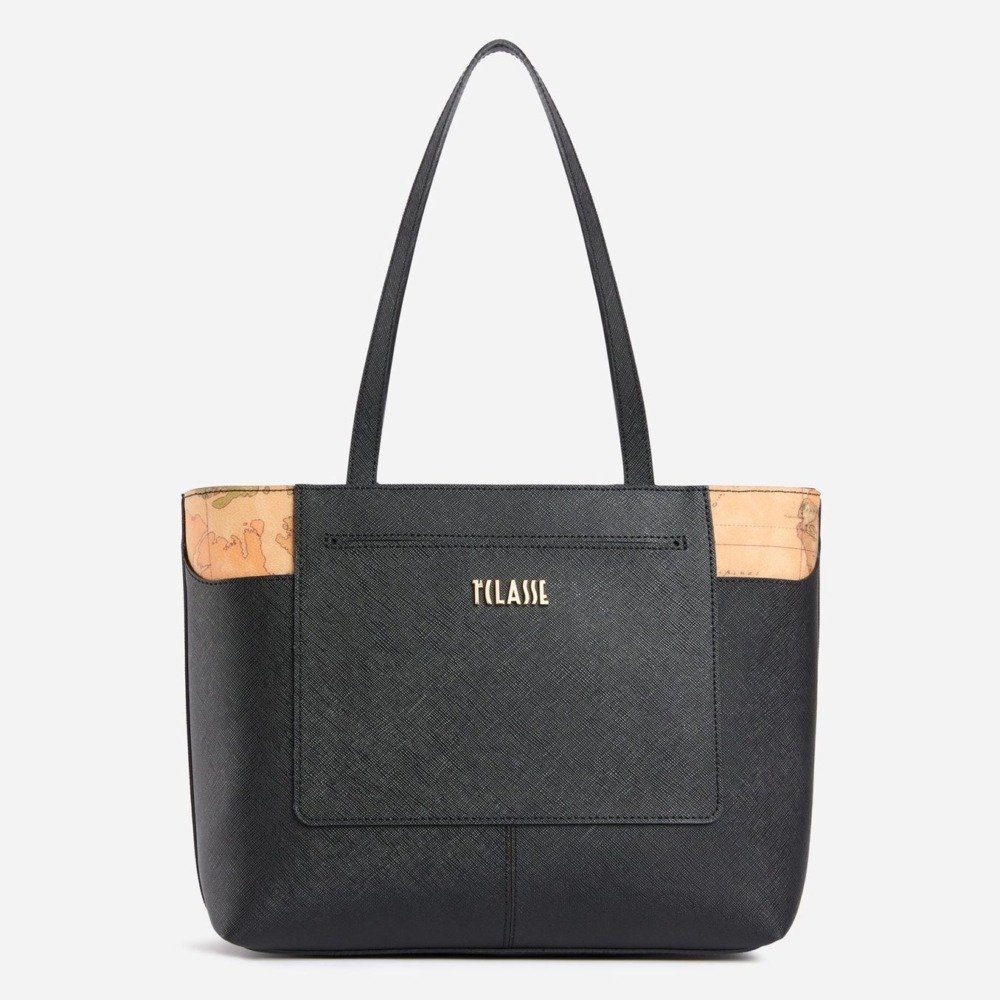 Alviero Martini 1A Classe West City Borsa Shopping Media Nera