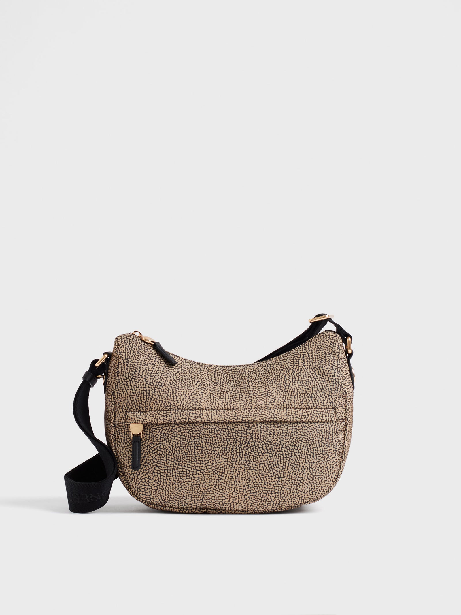 Borbonese B-Club Luna Bag Small Op Naturale/Nero