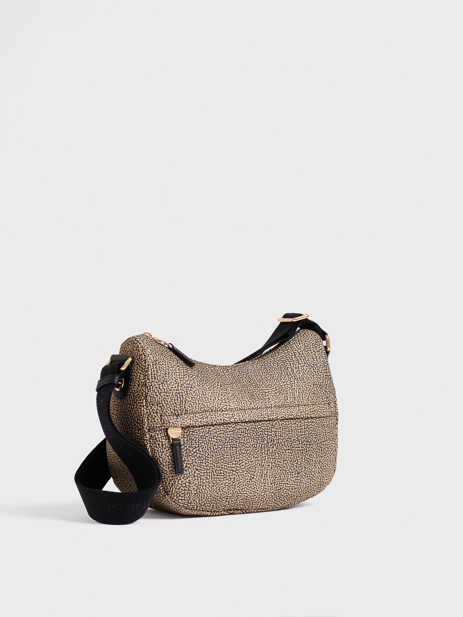 Borbonese B-Club Luna Bag Small Op Naturale/Nero - immagine 3