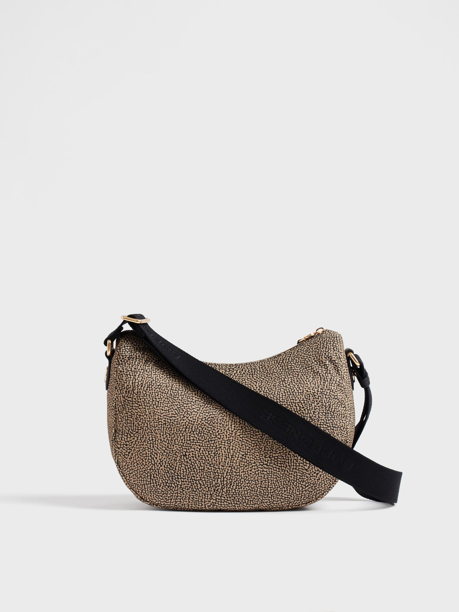 Borbonese B-Club Luna Bag Small Op Naturale/Nero - immagine 4