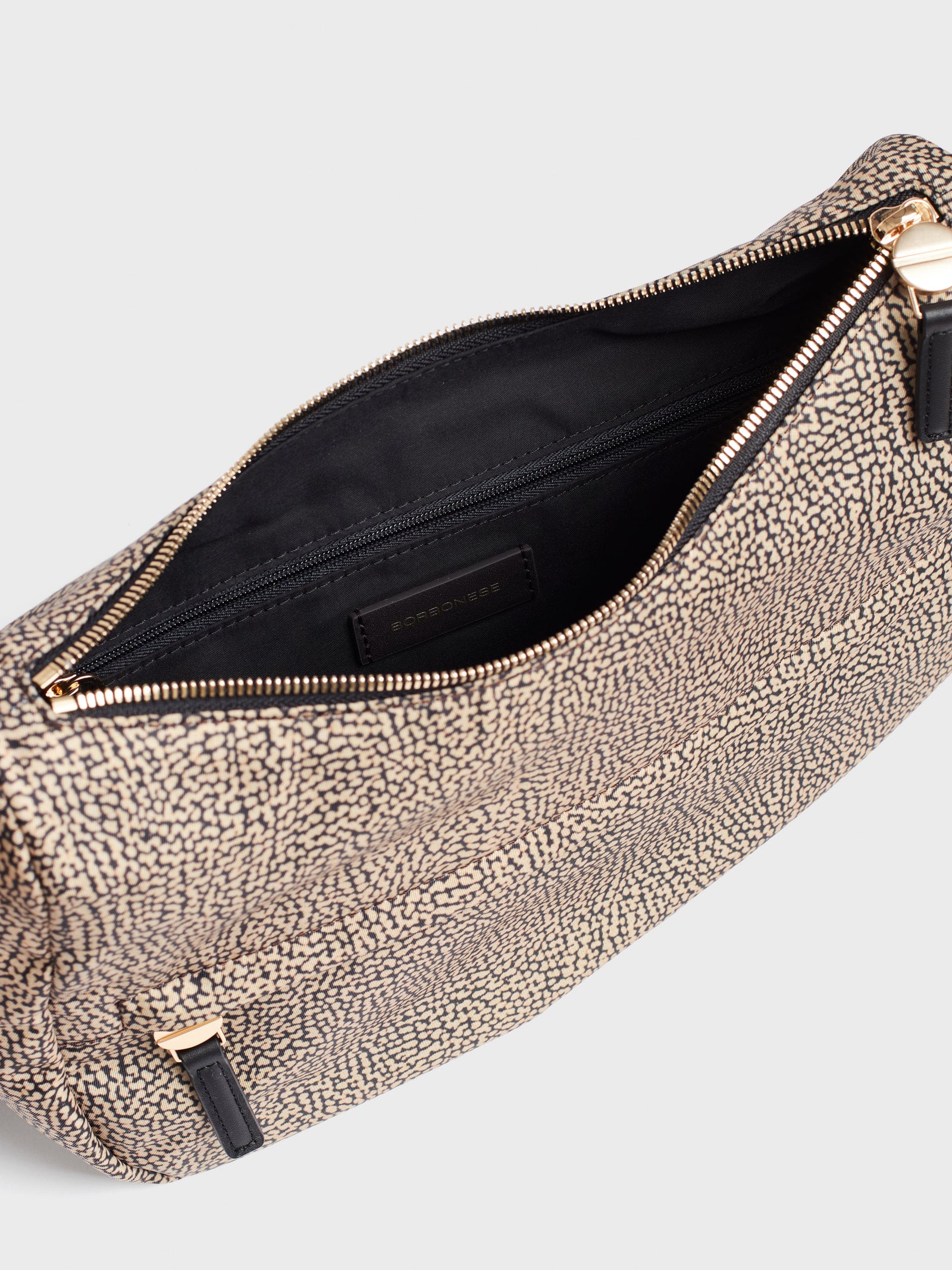 Borbonese B-Club Luna Bag Small Op Naturale/Nero - immagine 5