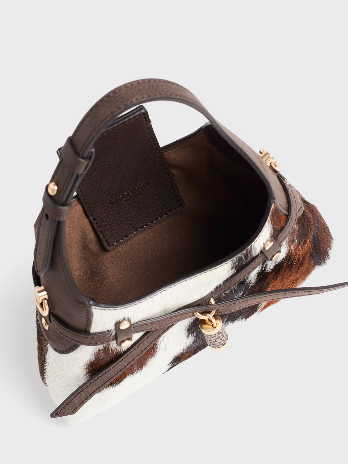 Borbonese B-Halo Mini Bag Naturale/Cacao - immagine 6