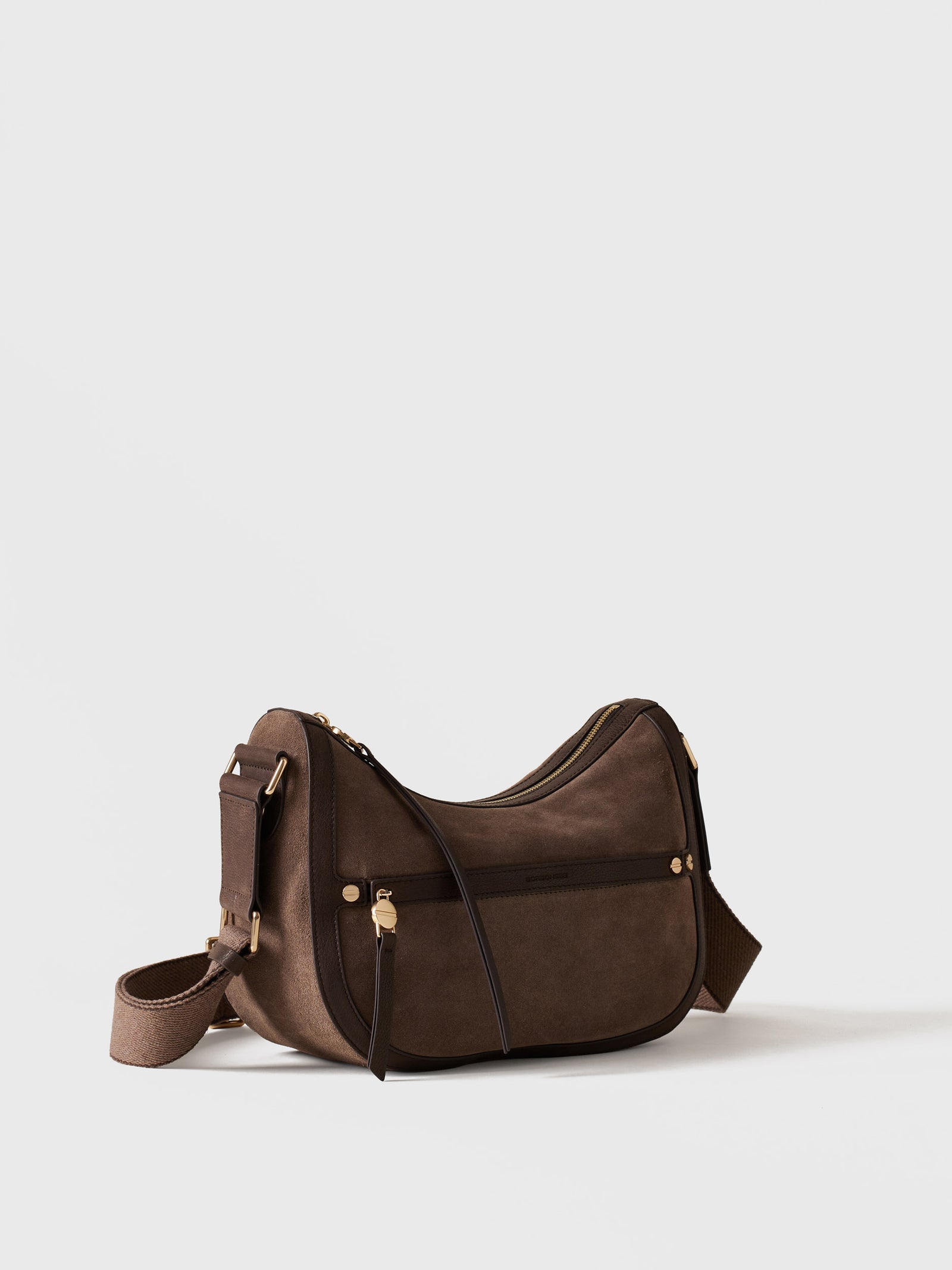 Borbonese Luna Bag Small Cenere/Cacao - immagine 3